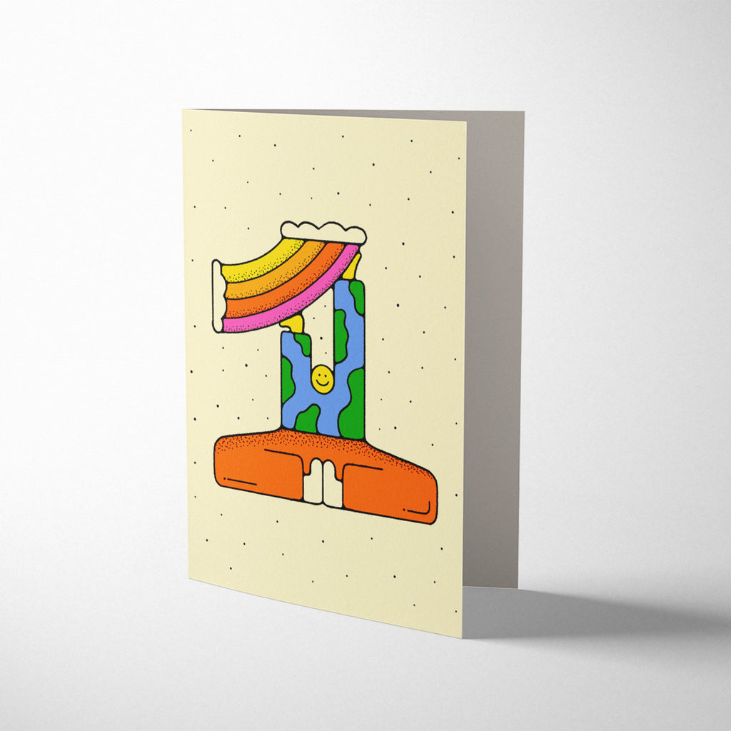 ONE BIRTHDAY CARD