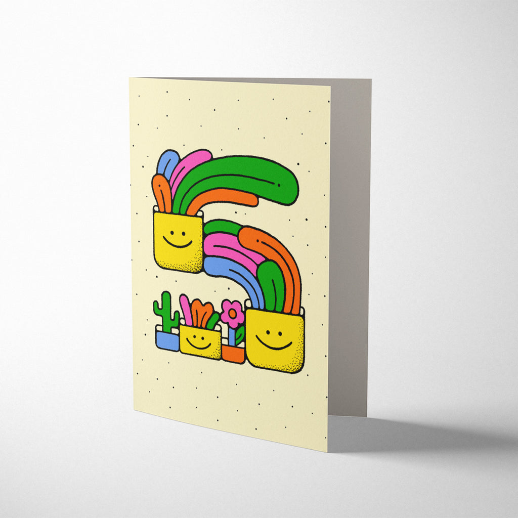 FIVE BIRTHDAY CARD