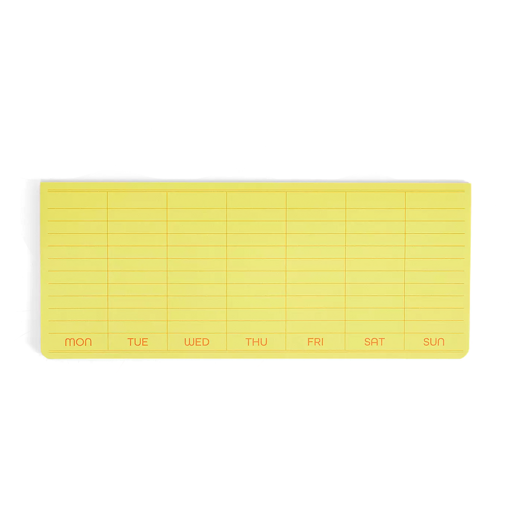 HIGHTIDE PENCO WEEKLY STICKY MEMO PAD: YELLOW