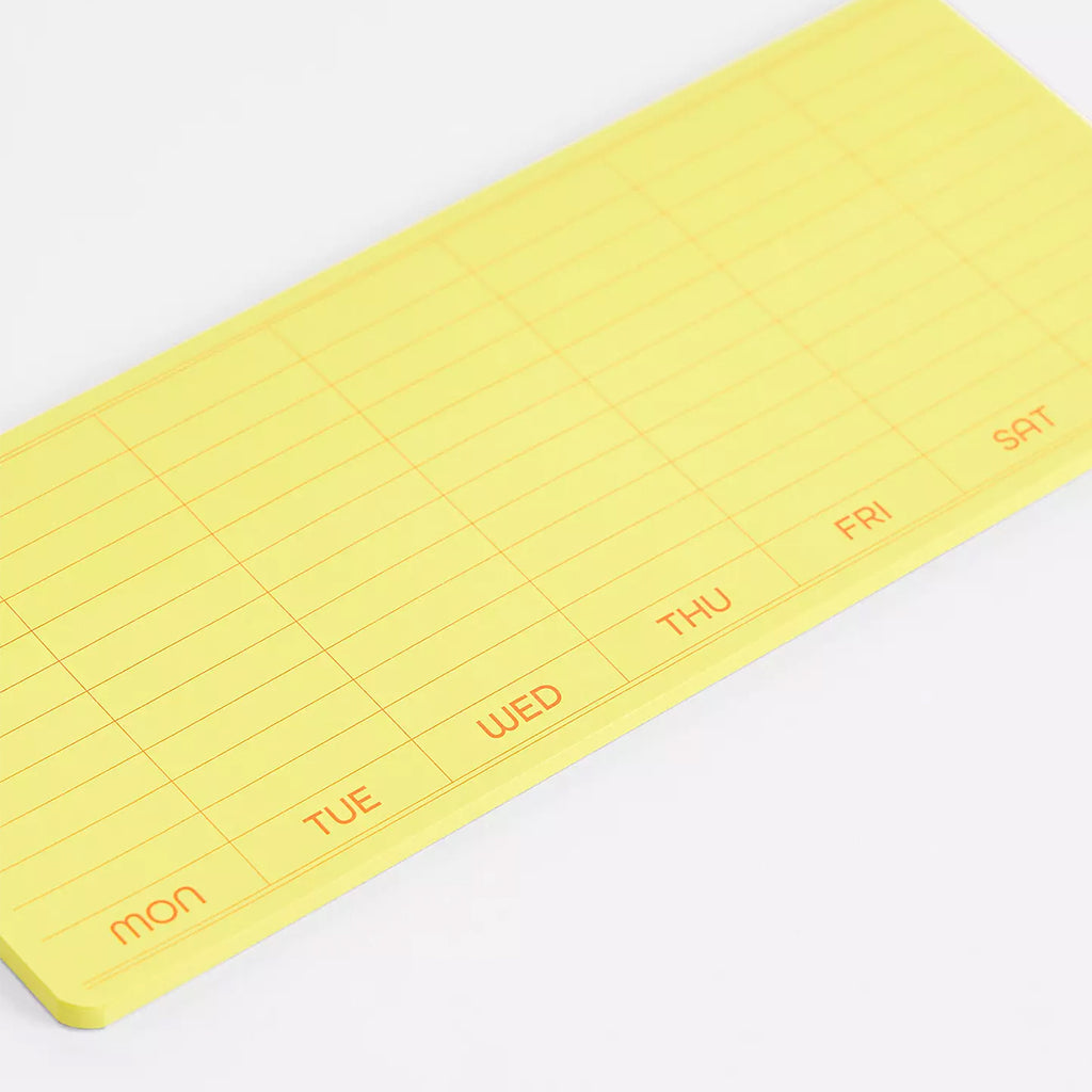 HIGHTIDE PENCO WEEKLY STICKY MEMO PAD: YELLOW