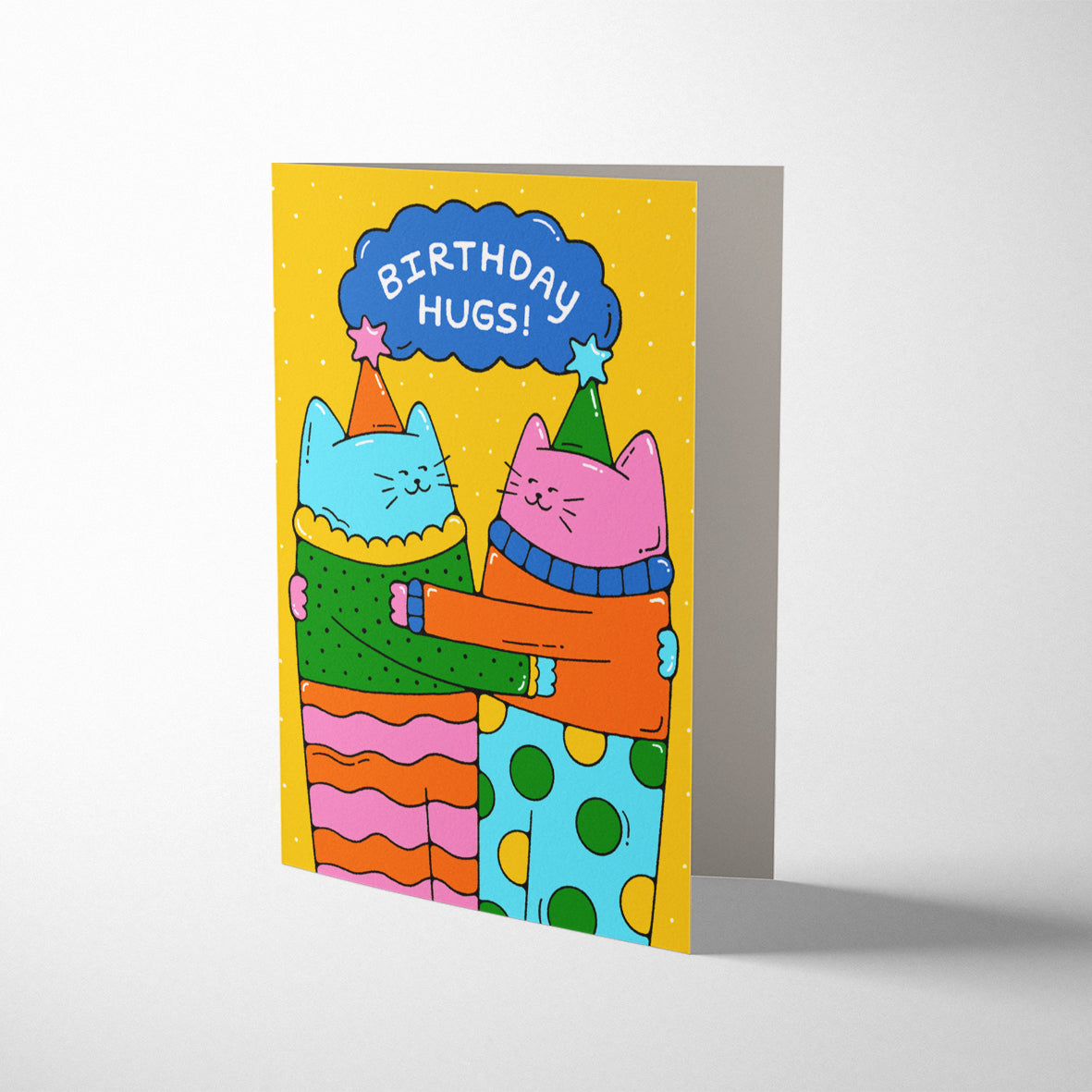 BIRTHDAY HUGGING CATS