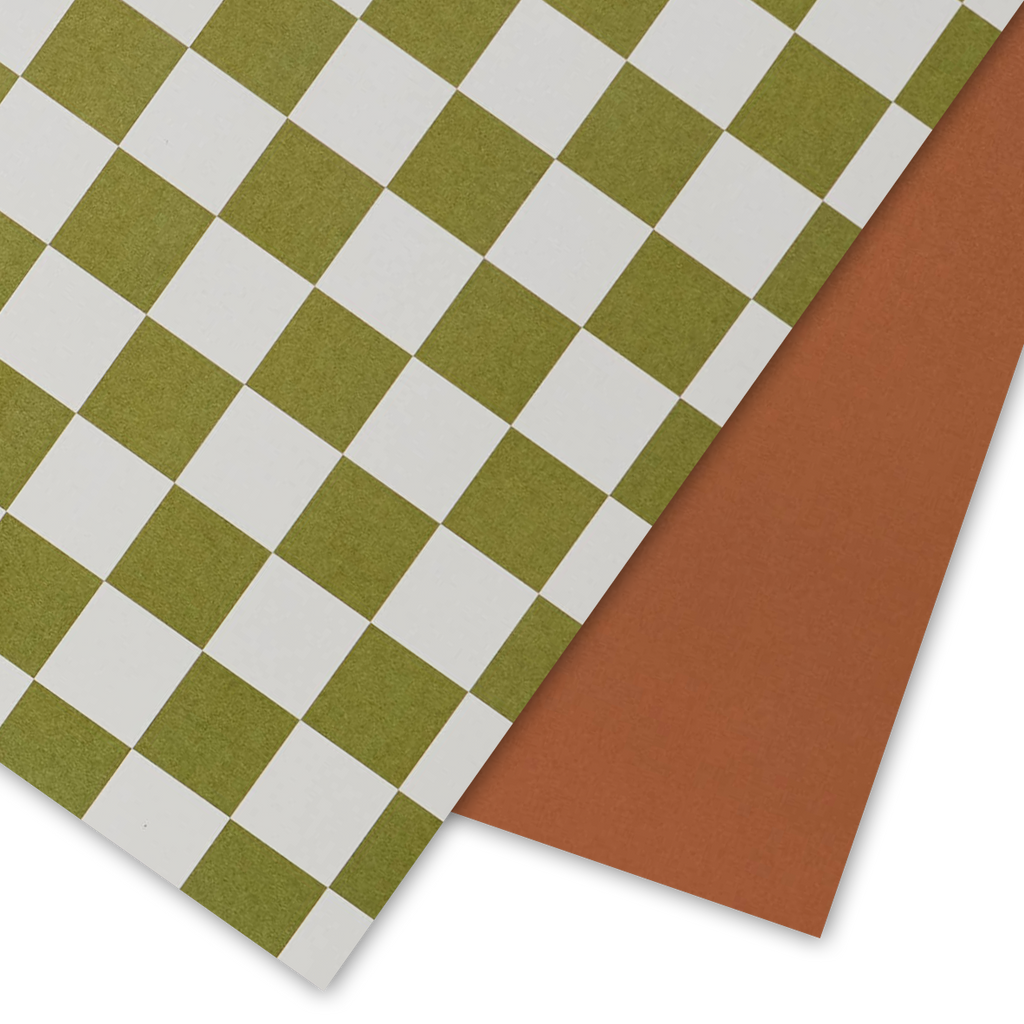 GREEN CHECKERBOARD & CINNAMON WRAP