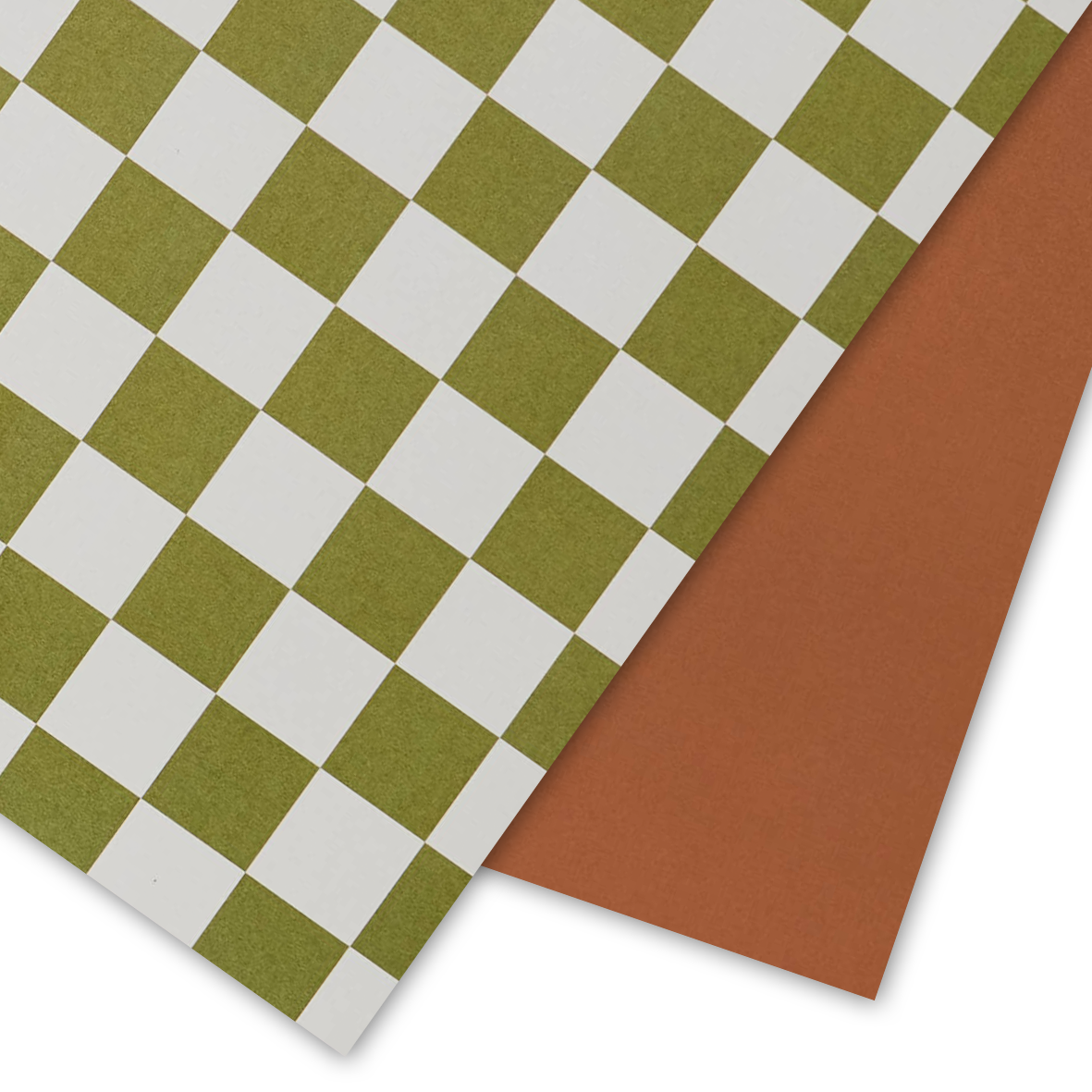 GREEN CHECKERBOARD & CINNAMON WRAP