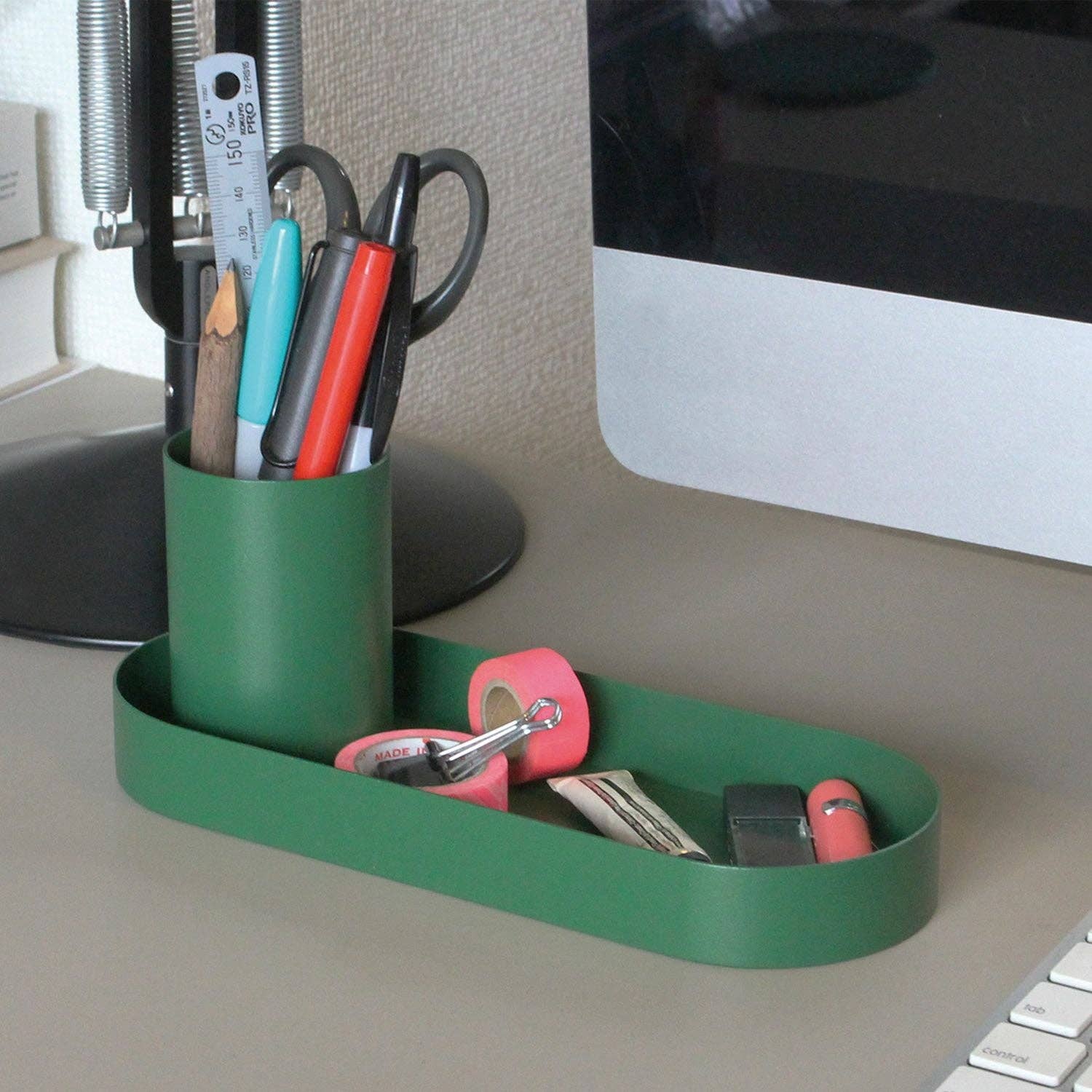 HIGHTIDE STEEL DESK ORGANISER: GREEN