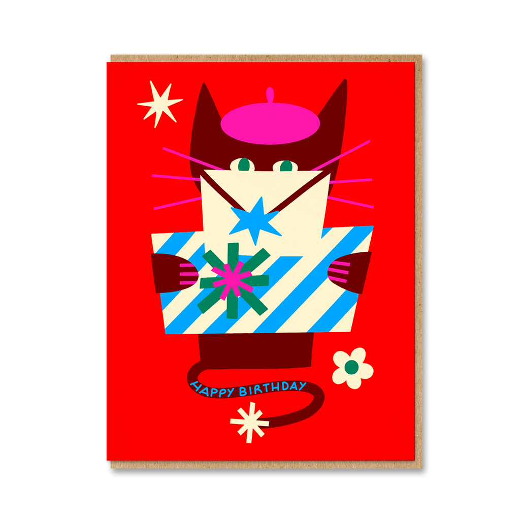 BERET BIRTHDAY CAT