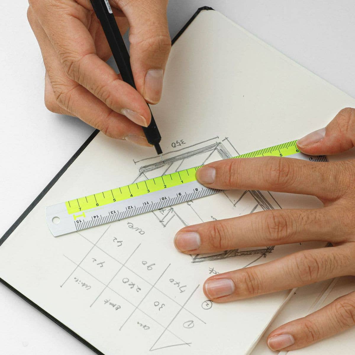 HIGHTIDE ALUMINIUM RULER: YELLOW