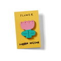 FLOWER PIN BADGE