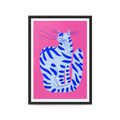 CAT WITH STRIPES ART PRINT // A3