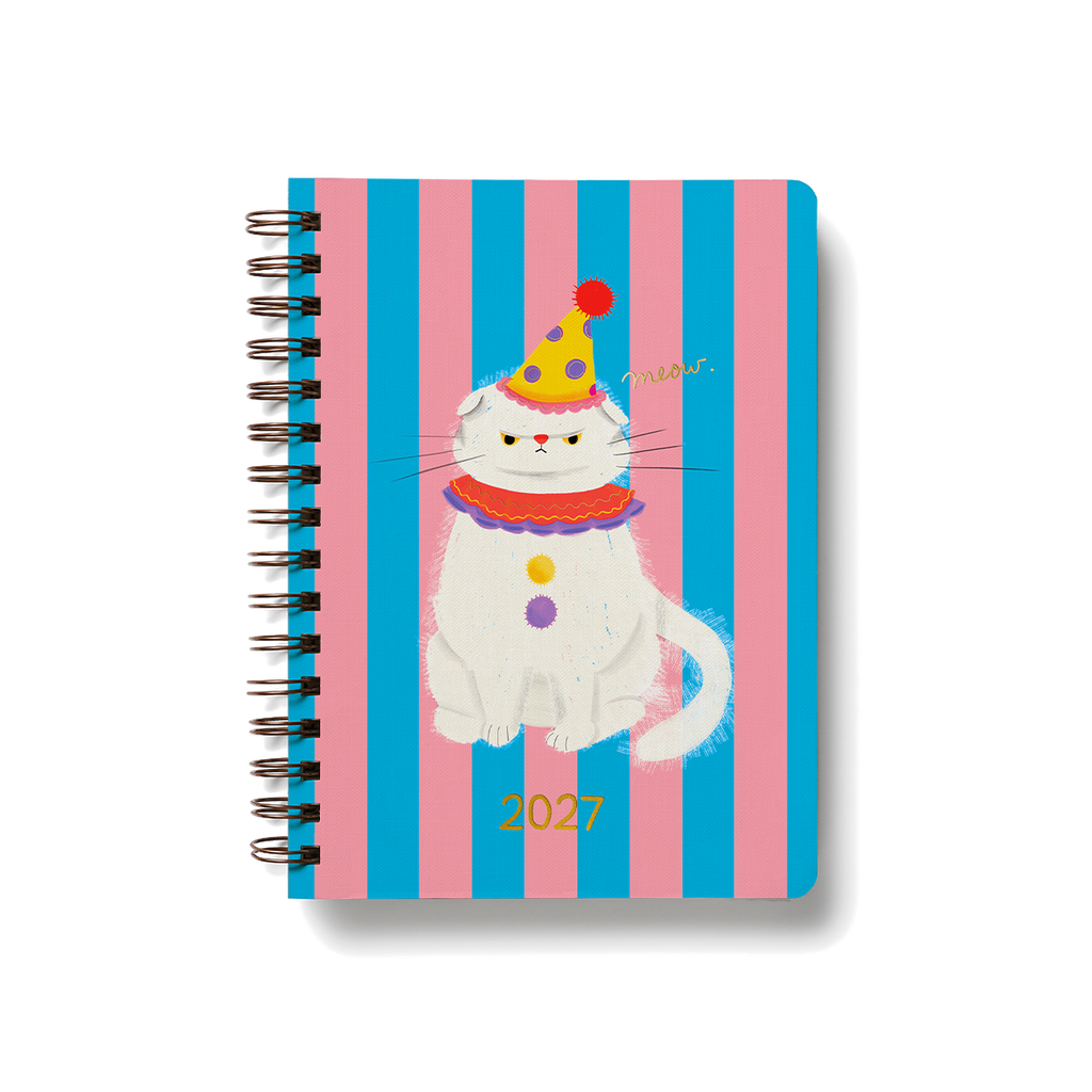 2027 CLOWNY THE CAT SPIRAL DIARY