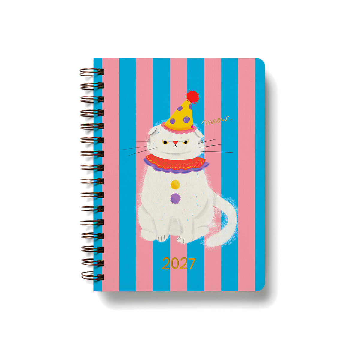 2027 CLOWNY THE CAT SPIRAL DIARY
