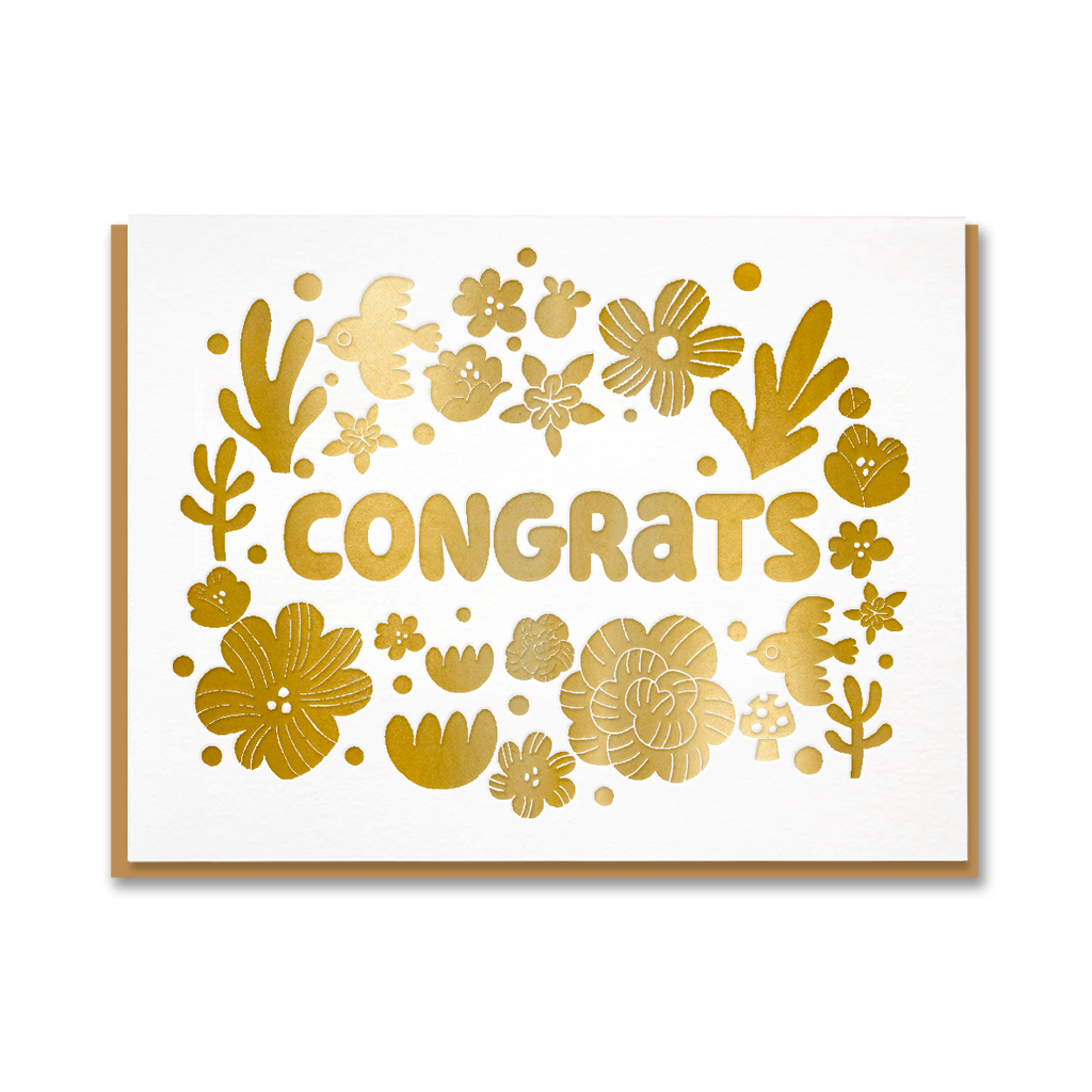 CONGRATS BIRDS & FLOWERS