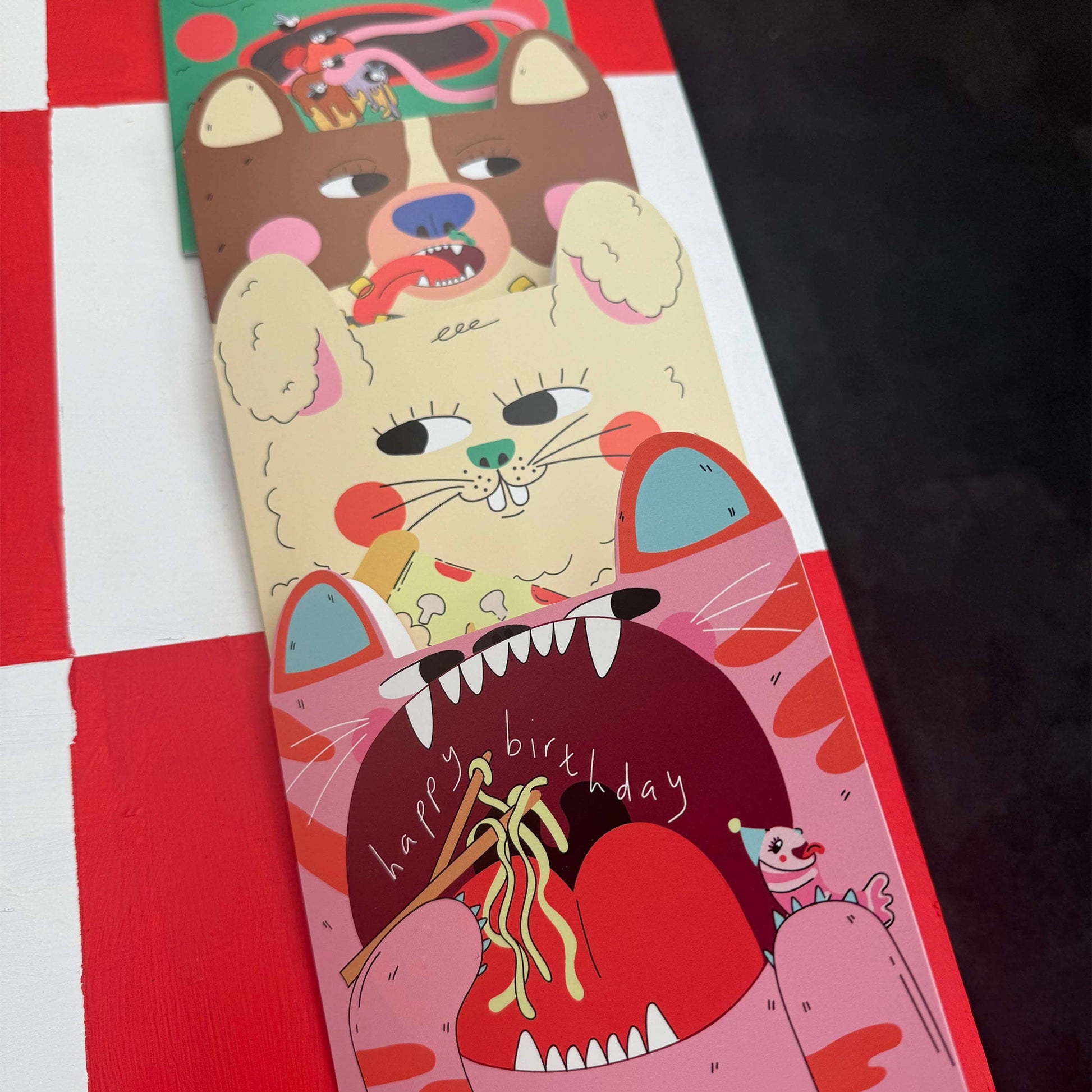 DOG EATS HULA HOOPS DIE CUT