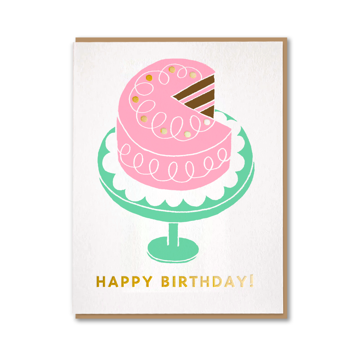 BDAY PINK FROSTED CAKE