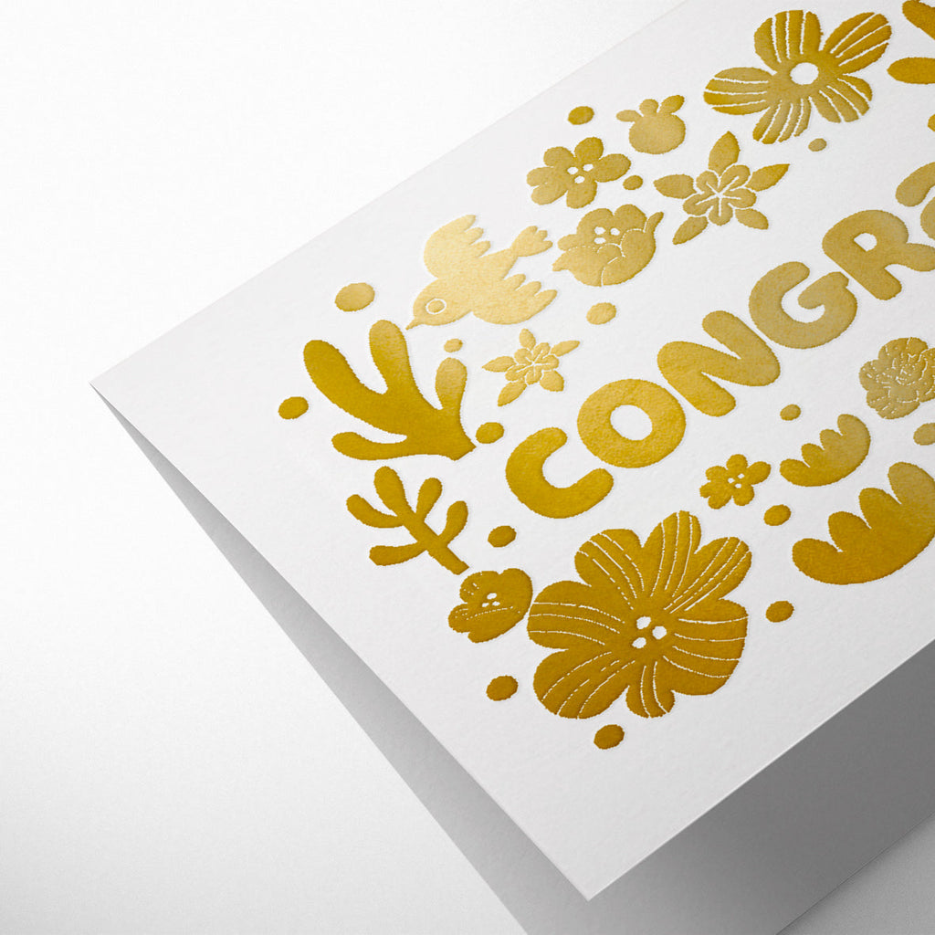 CONGRATS BIRDS & FLOWERS