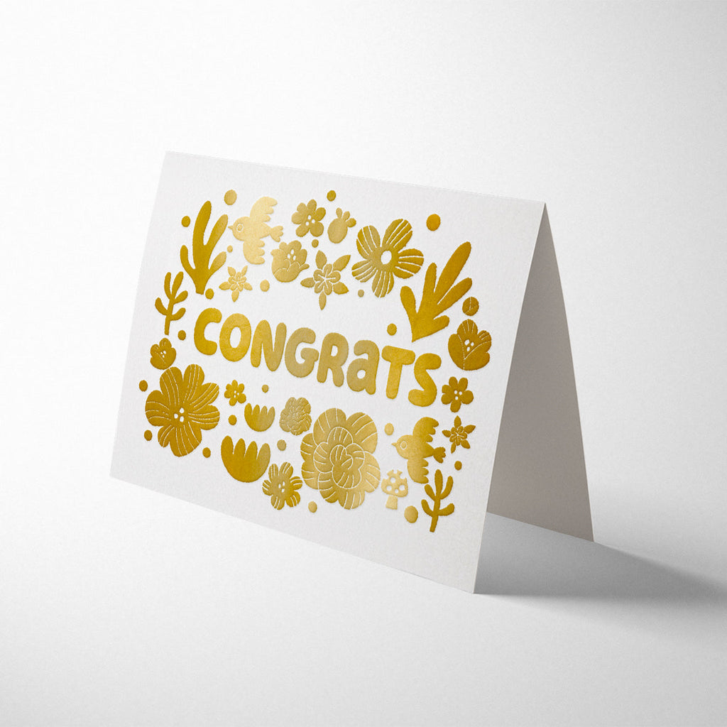 CONGRATS BIRDS & FLOWERS