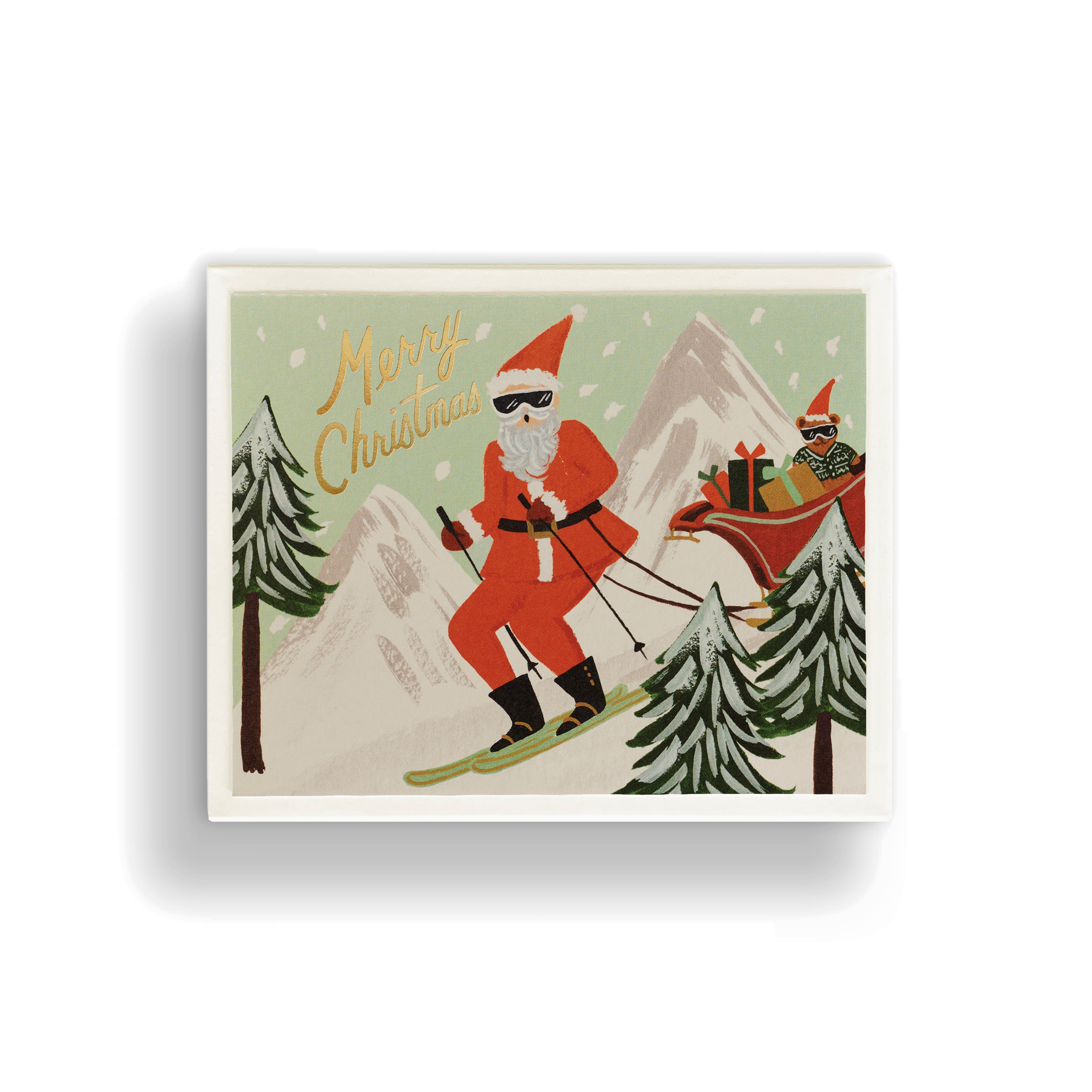SKIING SANTA BOX SET