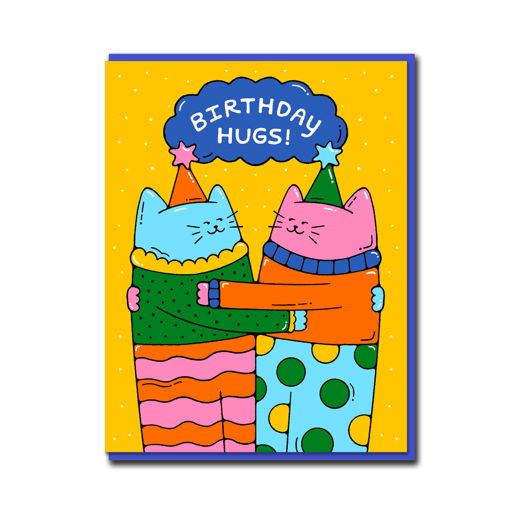 BIRTHDAY HUGGING CATS