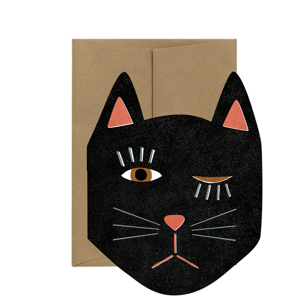 BLACK CAT BLINK DIE-CUT