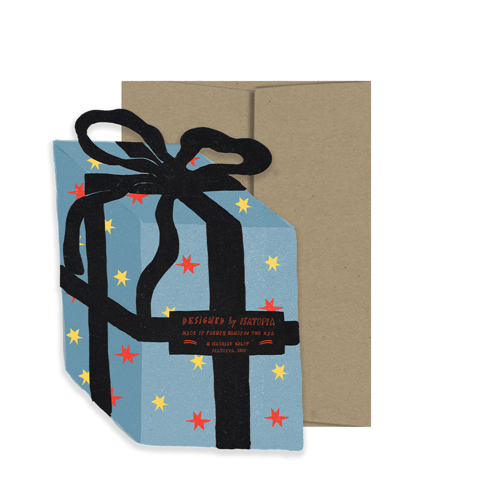 BLUE GIFT BIRTHDAY DIE-CUT