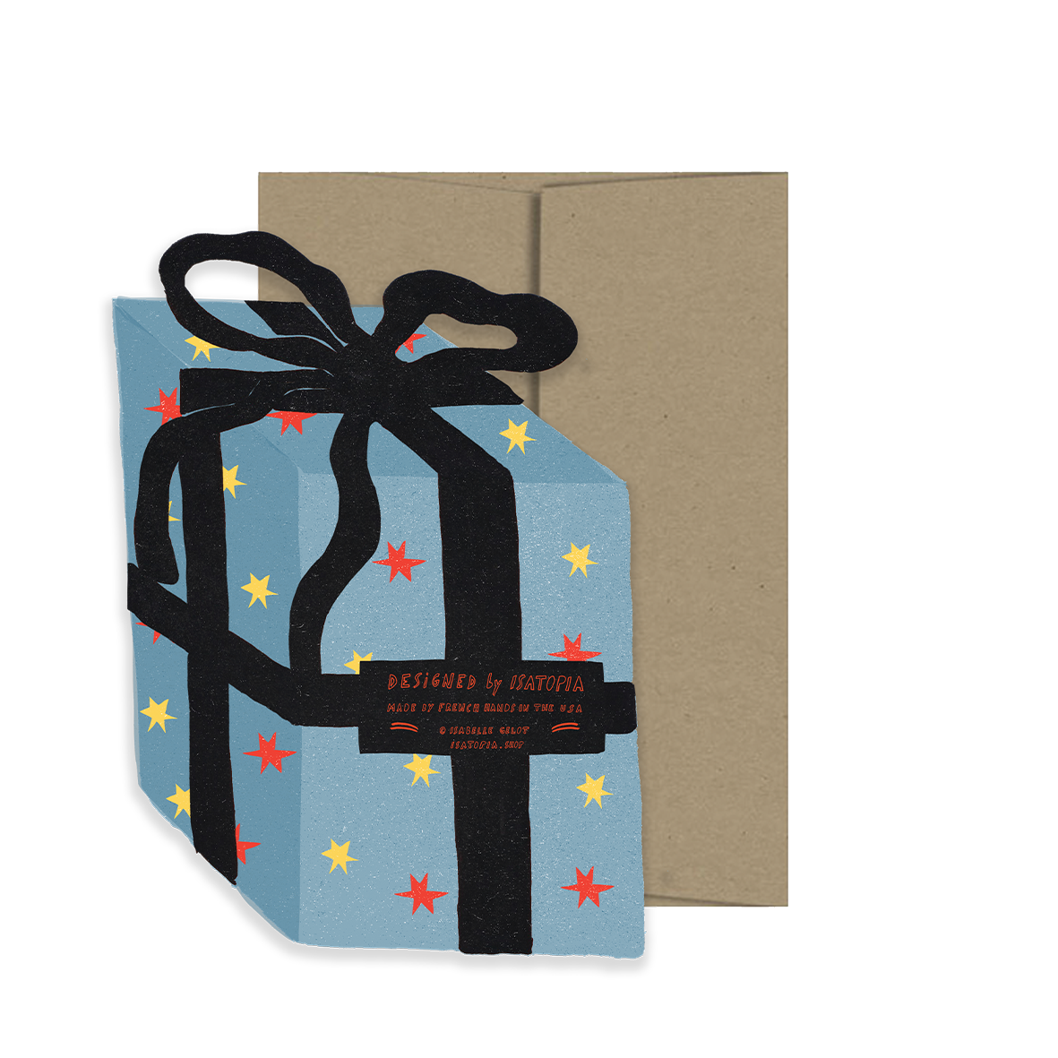 BLUE GIFT BIRTHDAY DIE-CUT