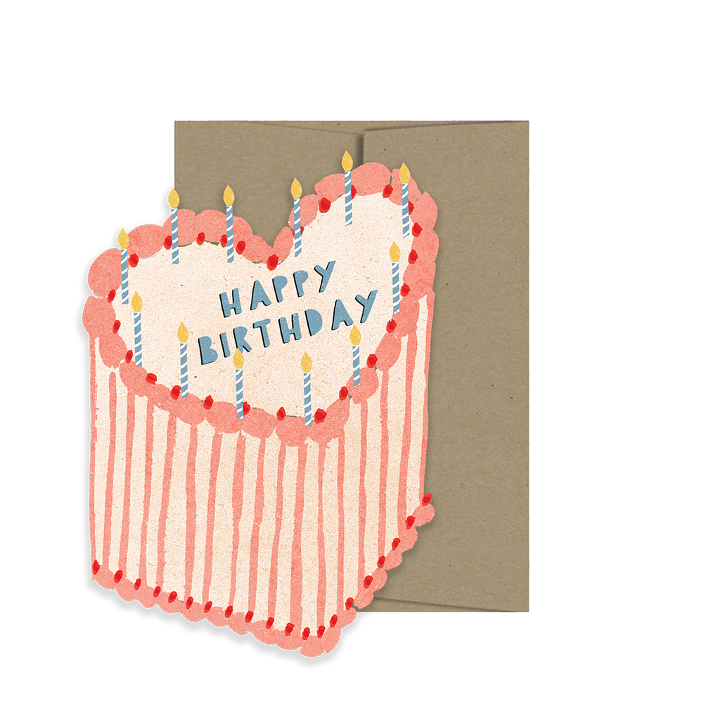 HEART CAKE BIRTHDAY DIE-CUT