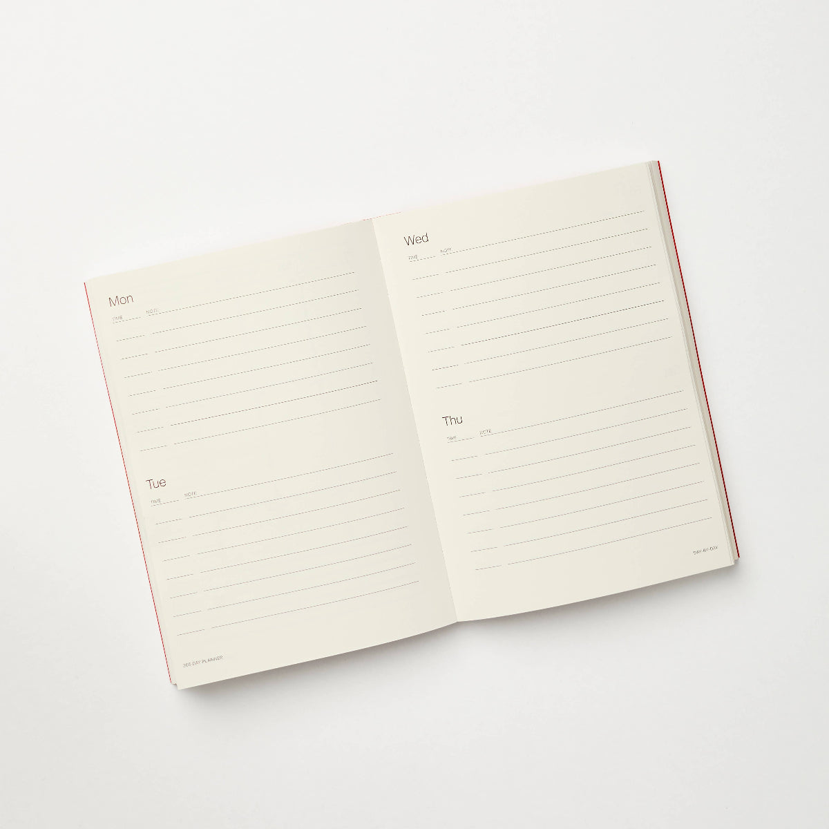 RED 365 UNDATED PLANNER // A5