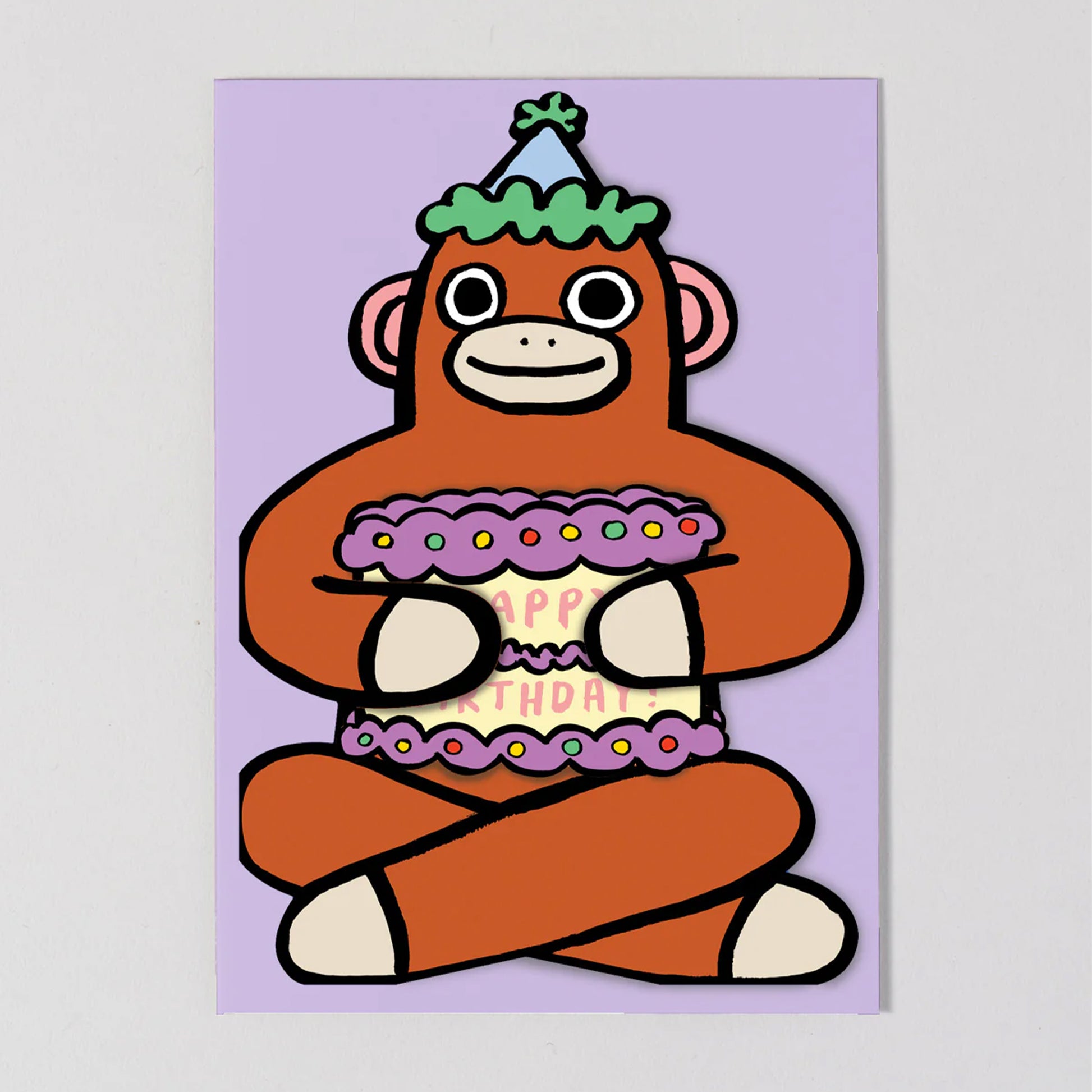 MONKEY WITH MINI CARD