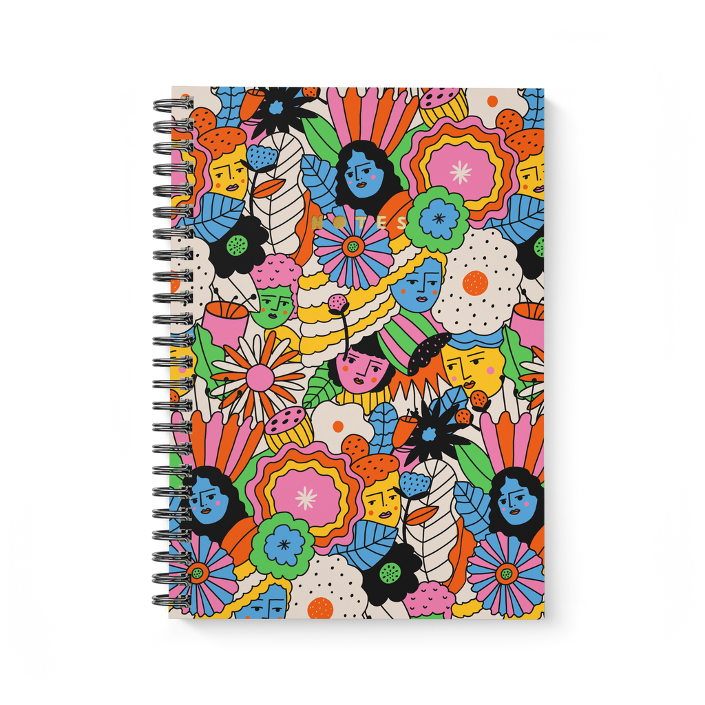 MELLOW PETALS A4 SPIRAL BOUND NOTEBOOK