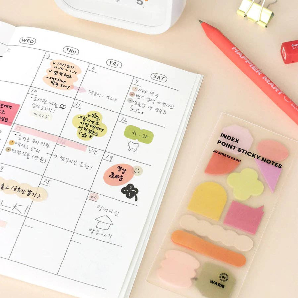 ICONIC INDEX POINT STICKY NOTES: WARM