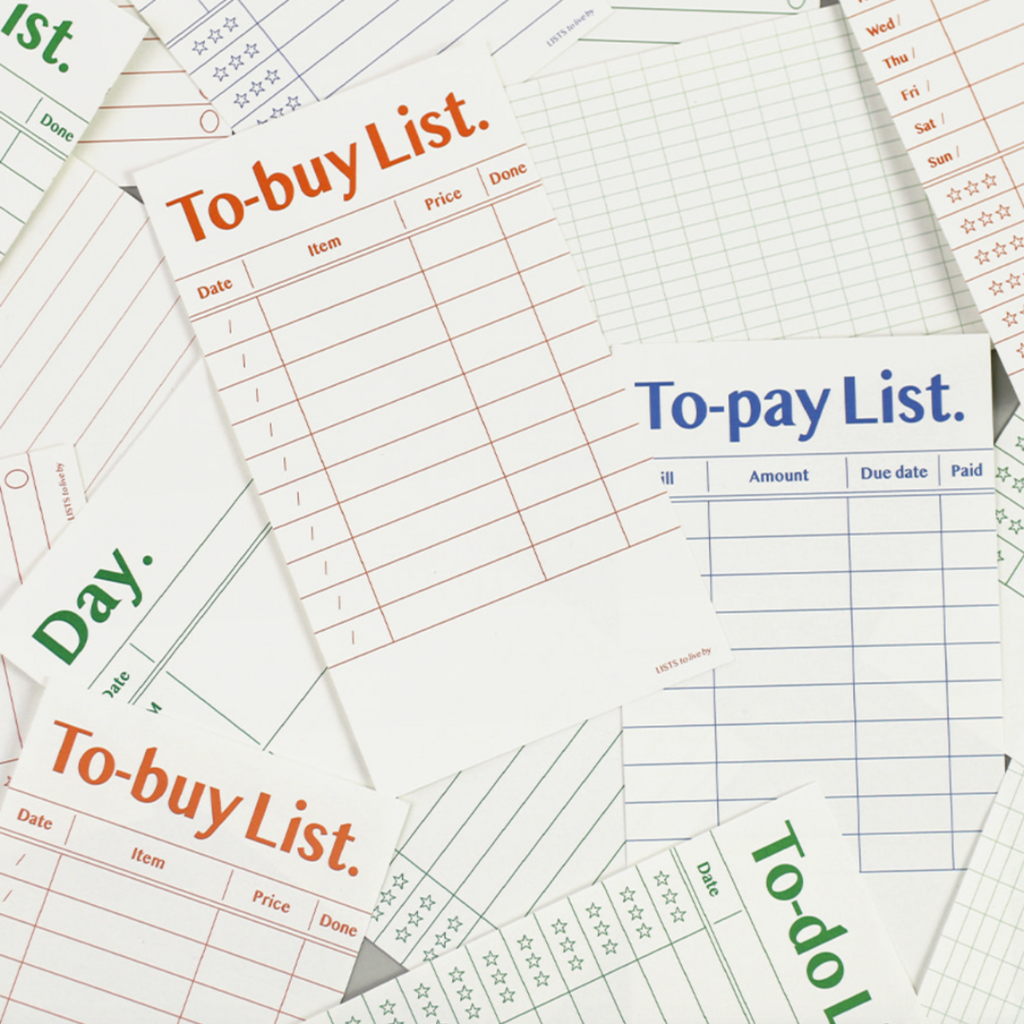 PAPERIAN 'LISTS TO LIVE BY' MEMO PAD: TO PAY LIST