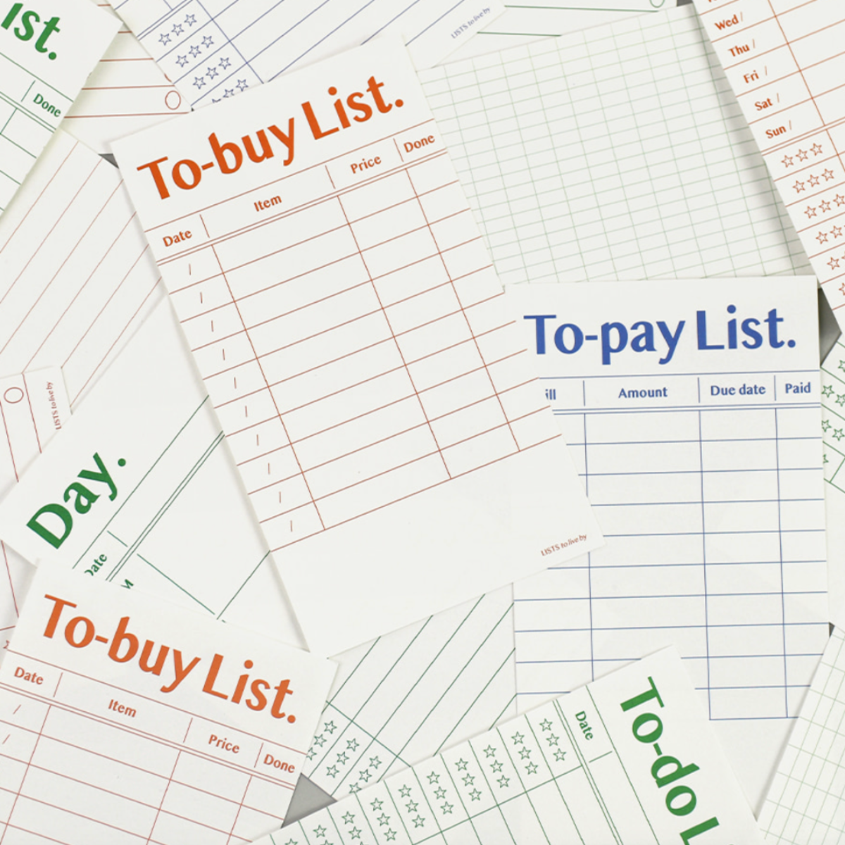 PAPERIAN 'LISTS TO LIVE BY' MEMO PAD: TO PAY LIST