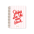 STRIPES NEW BLACK SPIRAL NOTEBOOK