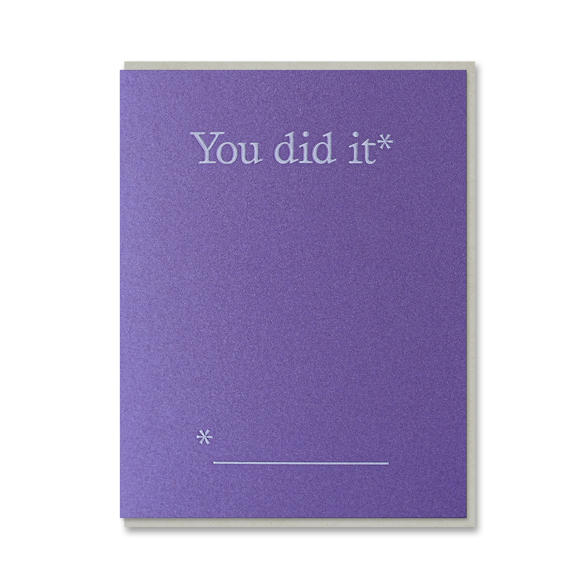 YOU DID IT