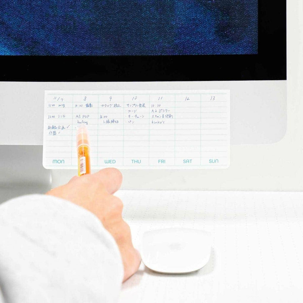 HIGHTIDE PENCO WEEKLY STICKY MEMO PAD: YELLOW