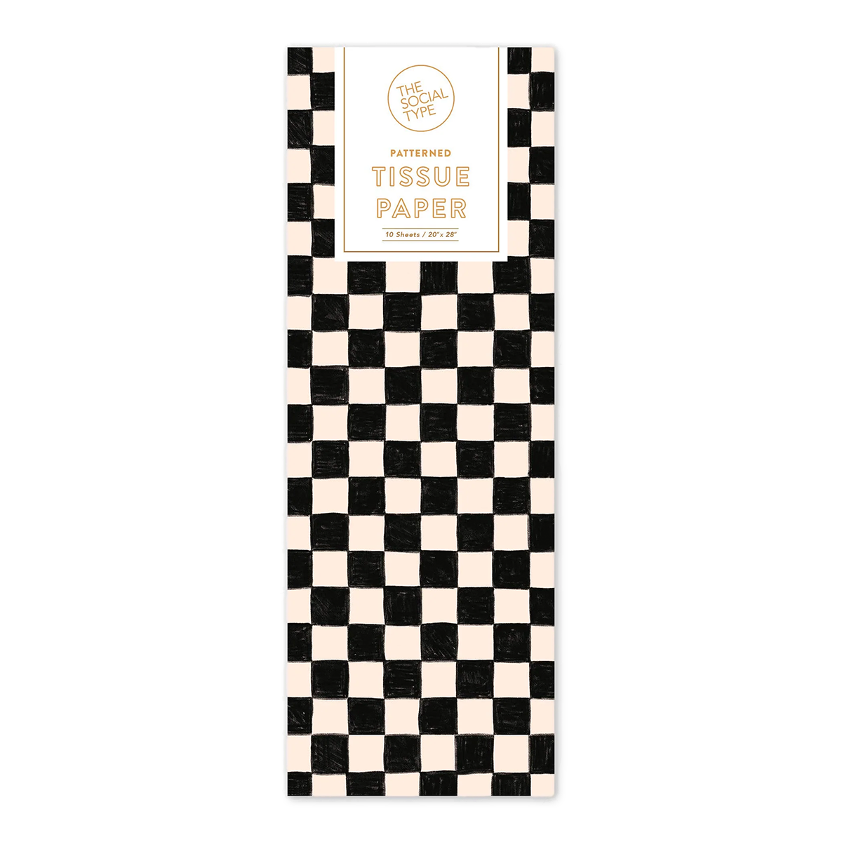 BLACK CHECKER TISSUE PAPER