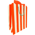 HOLIDAY STRIPES SCALLOP GIFT BAG